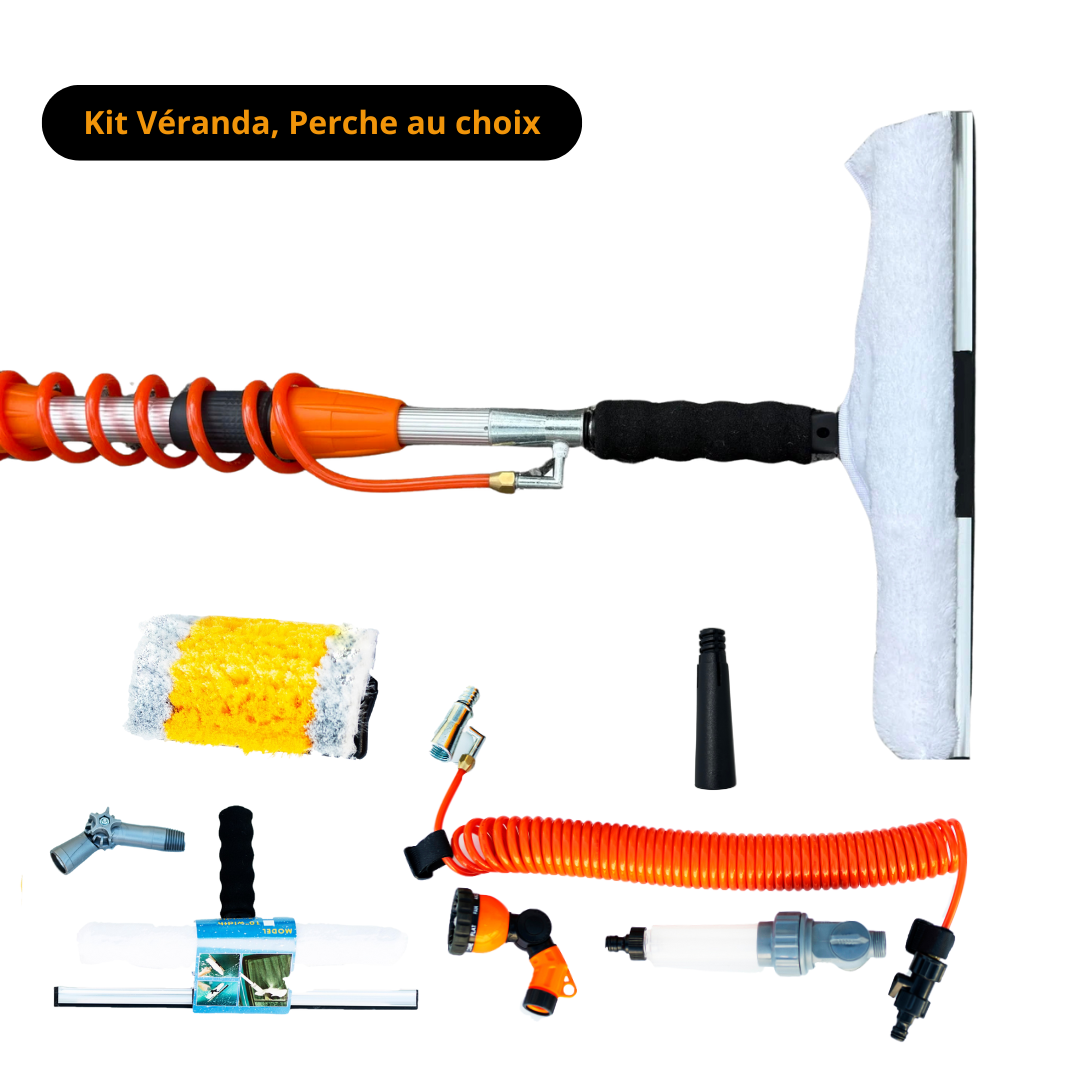 Veranda-Reinigungsset, für Teleskopstange